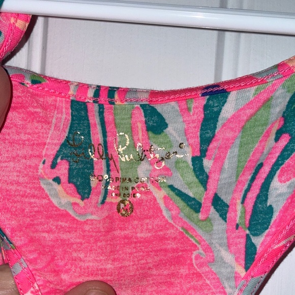 Lilly Pulitzer Pink Multi Floral Racerback Tank Top - Picture 2 of 4